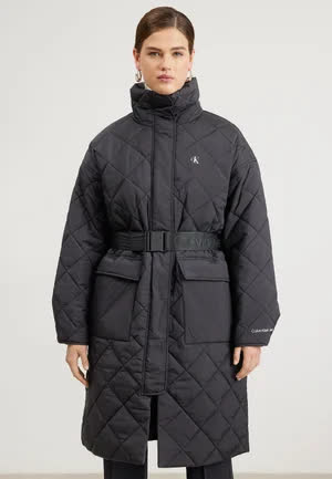 Calvin_klein_jeans Belted Quilted Coat - Manteau d'hiver - black 