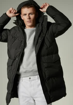 Next Long Shower Resistant Puffer - Parka - black 