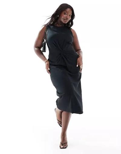 Mango  Curve - Robe sans manches avec taille cintrée - Noir 