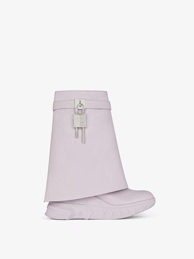 Givenchy Bottines Shark Lock Biker en cuir grainé 