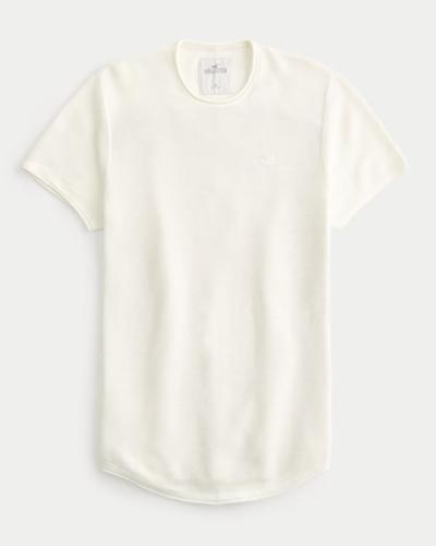 Hollister Curved Hem Icon Crew Sweater T-Shirt 