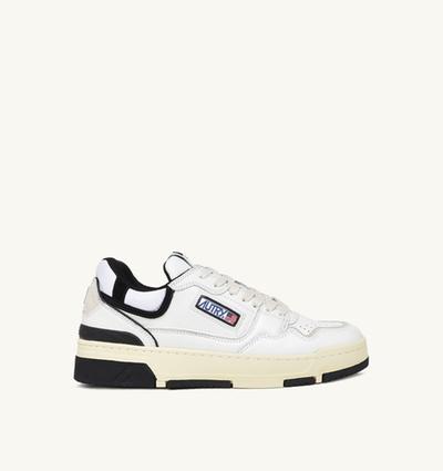 Autry Sneakers Clc Mid En Cuir Blanc Et Daim Noir 