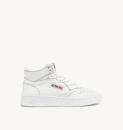 Autry Basket Medalist Mid En Cuir Nappa Nuance Stone Washed 