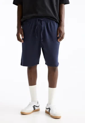 Pull_and_bear Basic Bermuda - Short - dark blue 