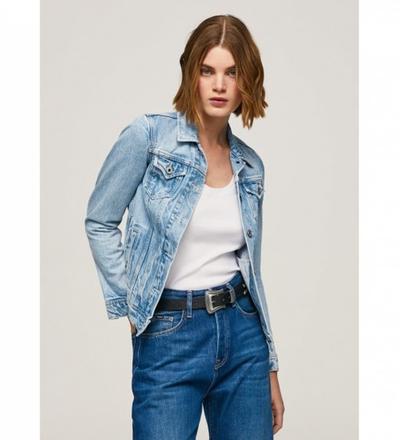 Pepe_jeans   															 					Veste Thrift bleue 