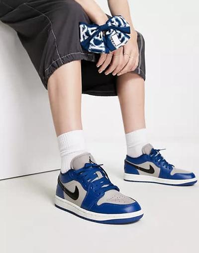 Jordan Nike - Air Jordan 1 - Baskets basses - Bleu français 