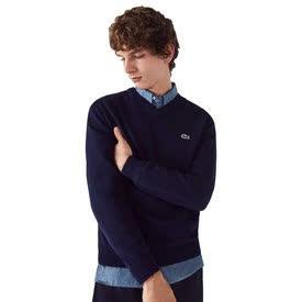 Levis Lacoste Pull Classic Fit Ribbed V Cotton 