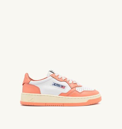 Autry Basket Medalist Low En Cuir Bicolor Blanc Et Malachi 
