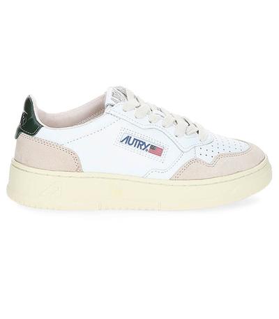 Autry Baskets Medalist Low en Daim et Cuir Blanc et Mount 