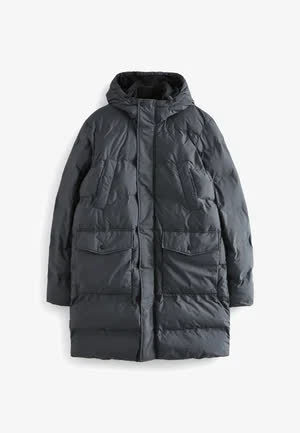 Next Long Shower Resistant Puffer - Parka - slate grey 