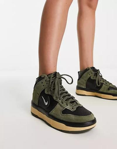 Nike  - Dunk Rebel - Baskets montantes - Olive et noir 