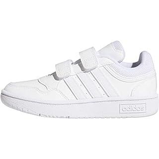 Adidas Hoops Lifestyle Basketball Hook-and-Loop Shoes Sneaker, Blanc Ftwr White, Numeric_33 Eu 