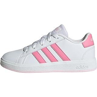 Adidas Grand Court K Basket, Ftwr White/FTWR White/Chalk White ( Blanc et Rose ), 38 Eu 