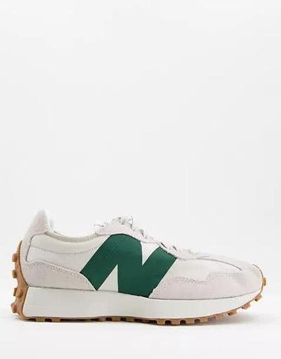 New_balance  - 327 - Baskets - Blanc cassé/vert 