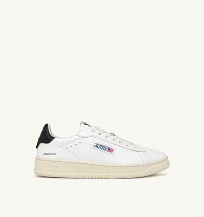 Autry Basket Dallas Low En Cuir Blanc Et Noir 