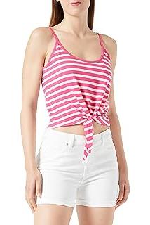 Only Onlmay S/L Short Knot Top Box JRS, Rose Vif, S Femme 