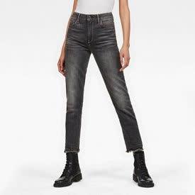 G_star G-Star Jean 3302 Ripped High Waist Straight Ankle 