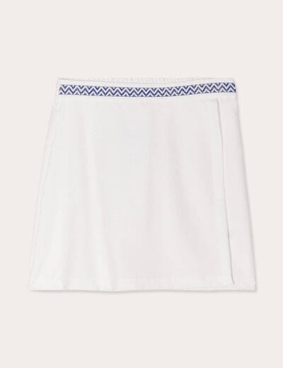 Cache_cache Jupe-short patineuse ecru femme 