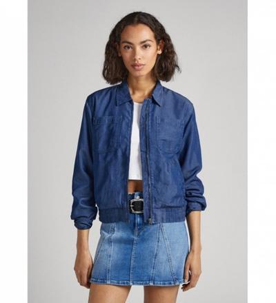 Pepe_jeans   															 					Veste bombardier Marilou bleu 