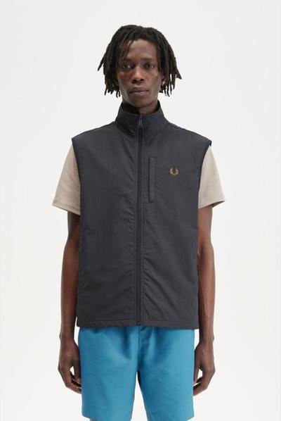 Fred_perry Veste sans manches en nylon                                                                   Grís                                        Gris ancre 