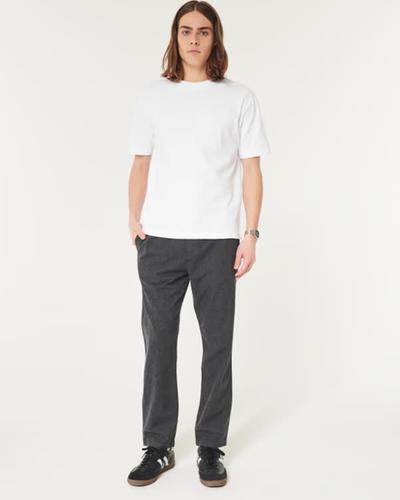 Hollister Slim Straight Linen Blend Pull-On Pants 