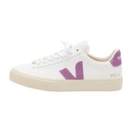 Veja Baskets  Women Campo Chromefree Cuir Extra-Blanc Mulberry 