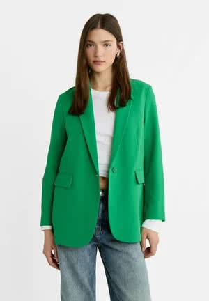 Manteau vert stradivarius sale