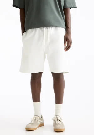 Pull_and_bear Basic Bermuda - Short - white 