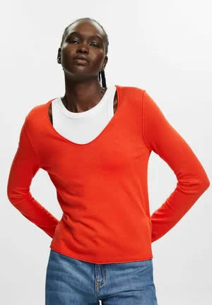 Esprit Pullover - bright orange 