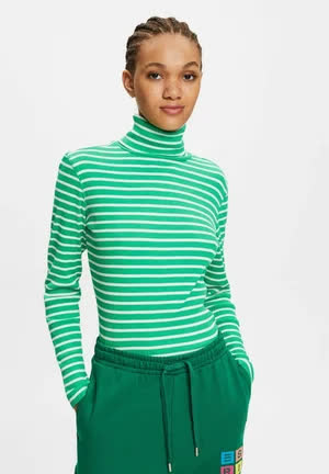 Esprit Gestreiftes - Pullover - green 