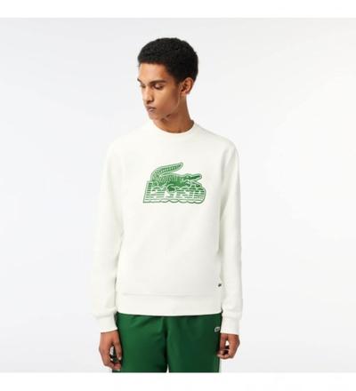 Lacoste   															 					White logo sweatshirt 