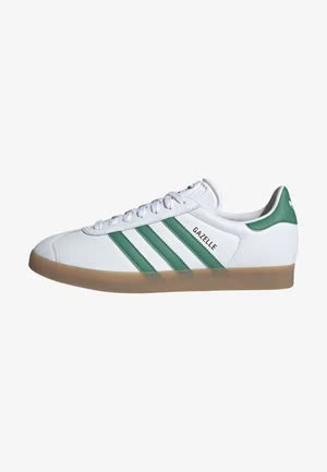 Adidas Gazelle - Baskets basses - ftwr white bold green gold met. 