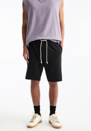 Pull_and_bear Short - black 