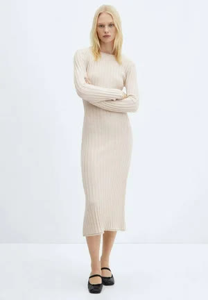 Mango Africa - Robe fourreau - sand 