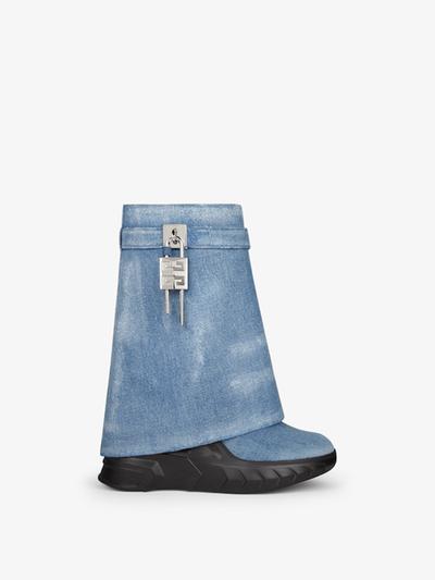 Givenchy Bottines Shark Lock Biker en denim 