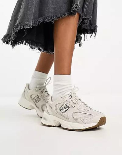 New_balance Exclusivité Asos -  - 530 - Baskets - Beige et imprimé léopard 