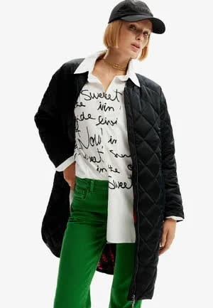 Desigual Long Padded - Manteau d'hiver - black 