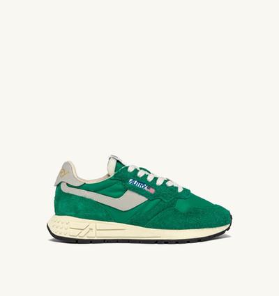 Autry Sneakers Reelwind Bas En Nylon Et Suede Vert 