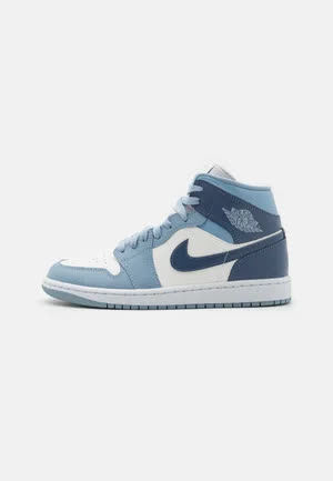 Jordan Air Jordan 1 Mid - Baskets montantes - sail/diffused blue/blue grey/white 