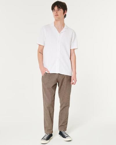 Hollister Slim Straight Stretch Linen Blend Pants 