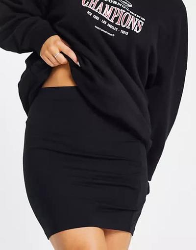 Asos  Design - Mini-jupe fourreau en jersey - Noir 