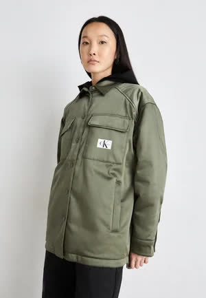 Calvin_klein_jeans Reversible Shacket - Manteau court - dusty olive 