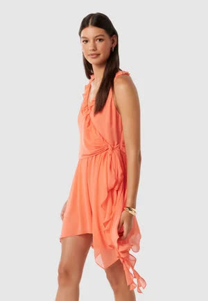 Forever_new Ruffle Mini Dress  - Robe de soirée - siren glow 