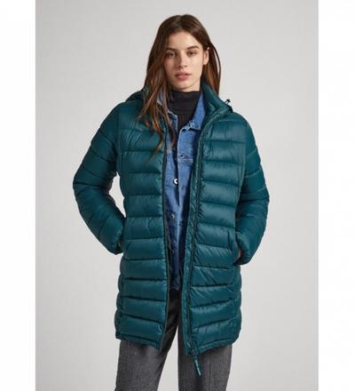 Pepe_jeans   															 					Manteau Maddie Long vert 