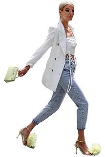 Trendyol Robe Smock Ajustée Col Carré Tissé pour Femme Chemise 