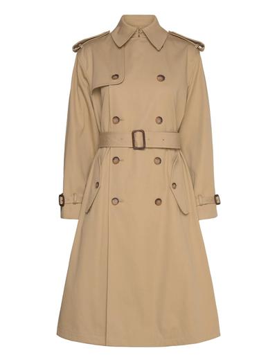 Ralph_lauren Double-Breasted Twill Trench Coat 