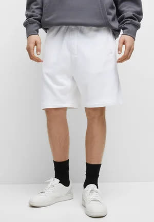 Pull_and_bear Basic - Short - white 