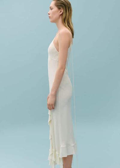 Mango Robe asymétrique volants 