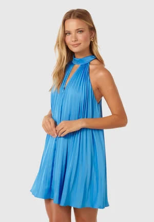 Forever_new Sammy Pleated Mini Swing Dress - Robe de soirée - deep maya 