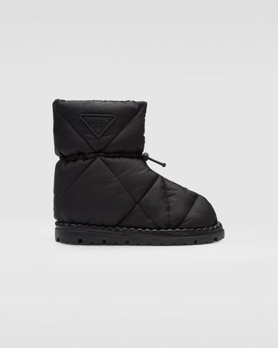 Prada Bottines en Re-Nylon matelassé 